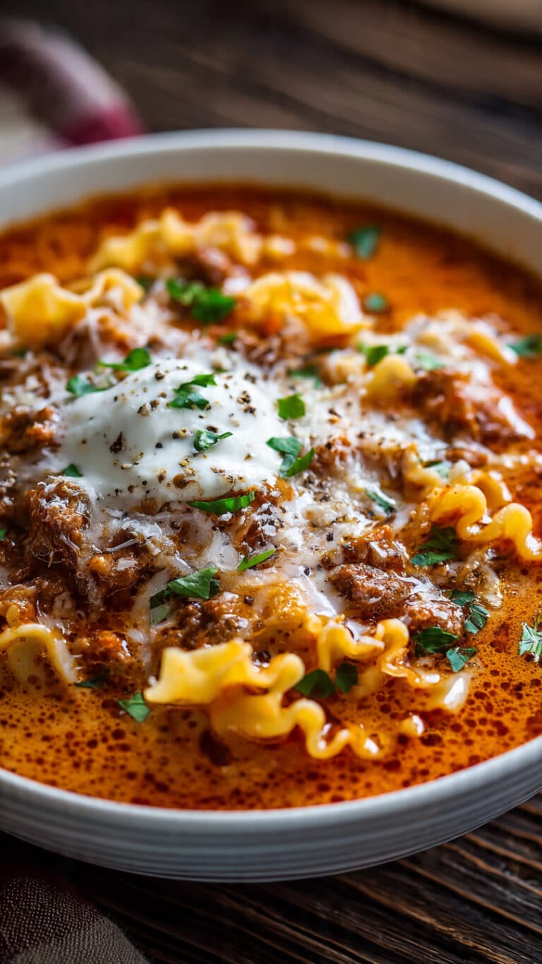 Easy & Creamy Lasagna Soup