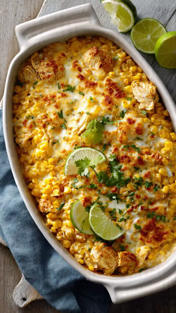 Creamy Lime-Chili Chicken & Corn Bake