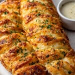 Crispy Air Fryer Cheesy Garlic Bread With Tortilla Twist