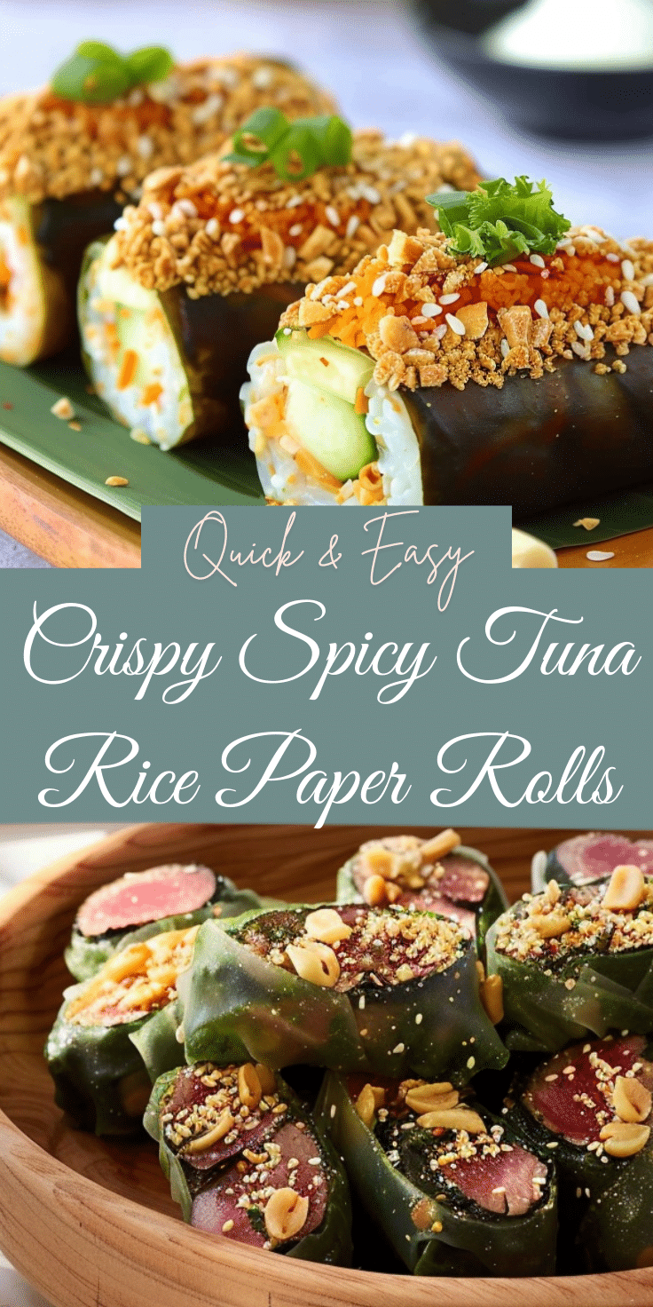 Tuna Rice Paper Crispy Spicy Tuna Rice Paper Rolls | Meal Shine