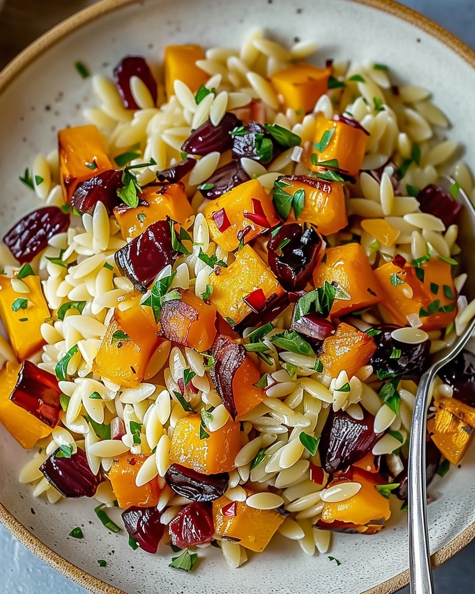 Delicious Roasted Butternut Squash Orzo Salad For Cozy Nights