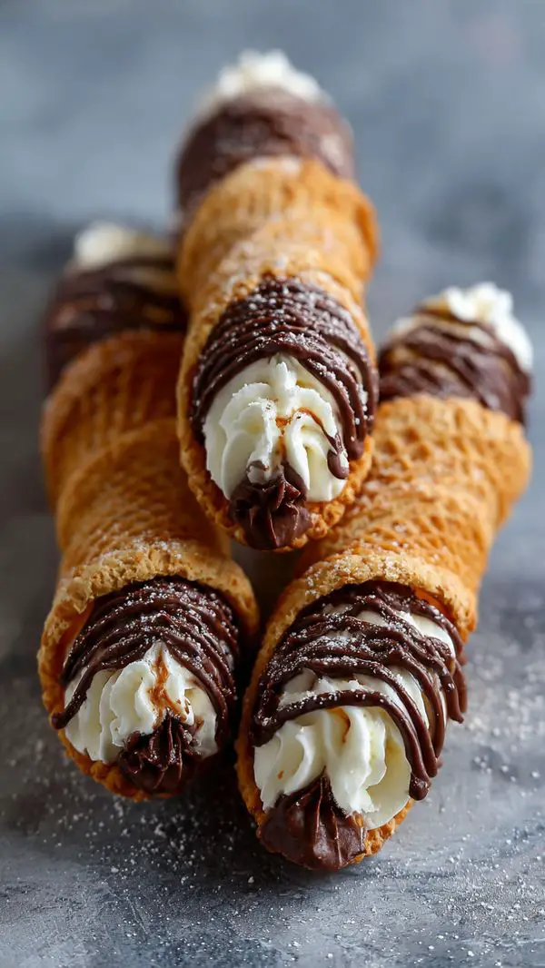 Dubai Chocolate Cream Horns