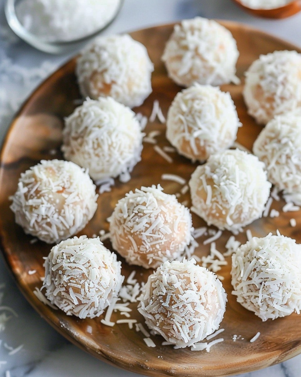 Easy Snowy Coconut Almond Truffles: No Bake