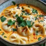 Easy Thai Coconut Curry Dumpling Soup