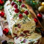 Festive Antipasto Cream Cheese Log