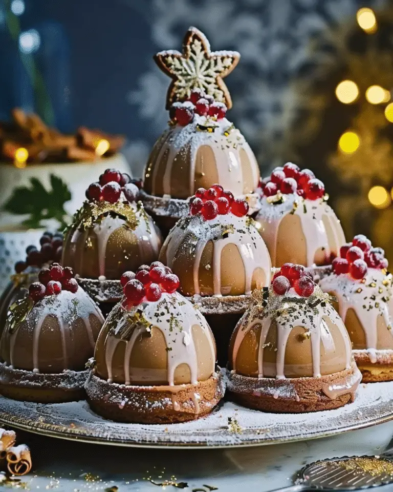 Gingerbread Latte Mousse Domes