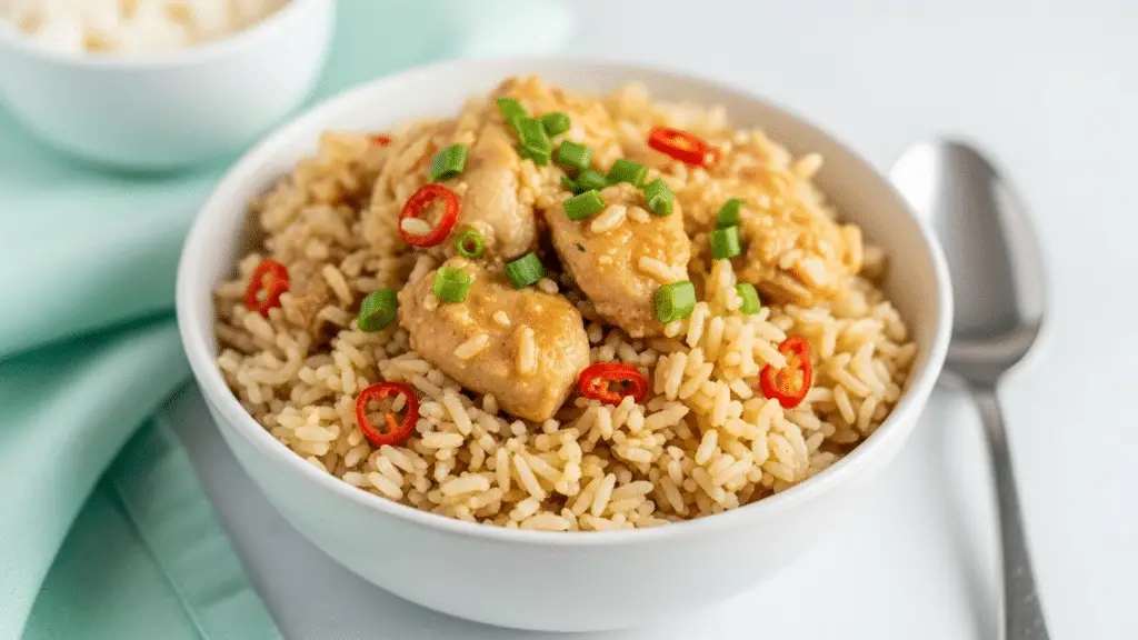 Garlic Butter Chicken Rice Bowl