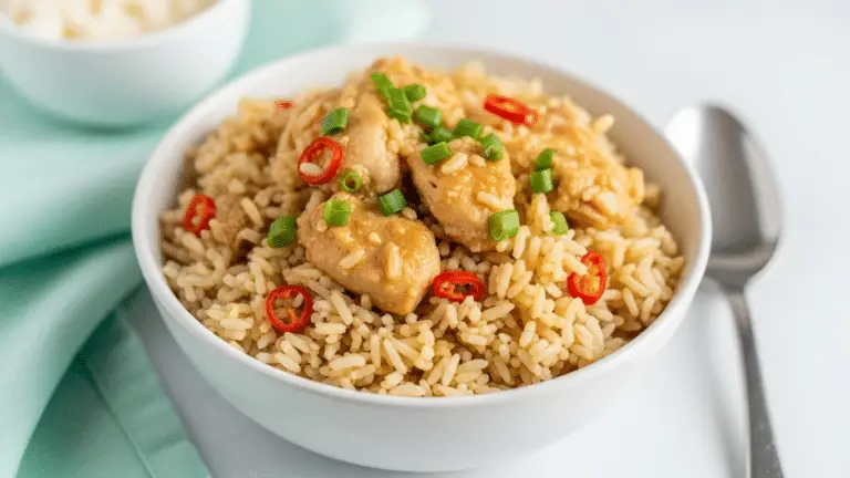 Garlic Butter Chicken Rice Bowl