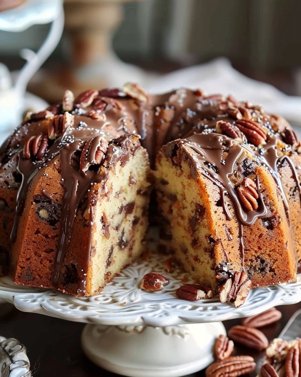 German Chocolate Pecan Pound Cake