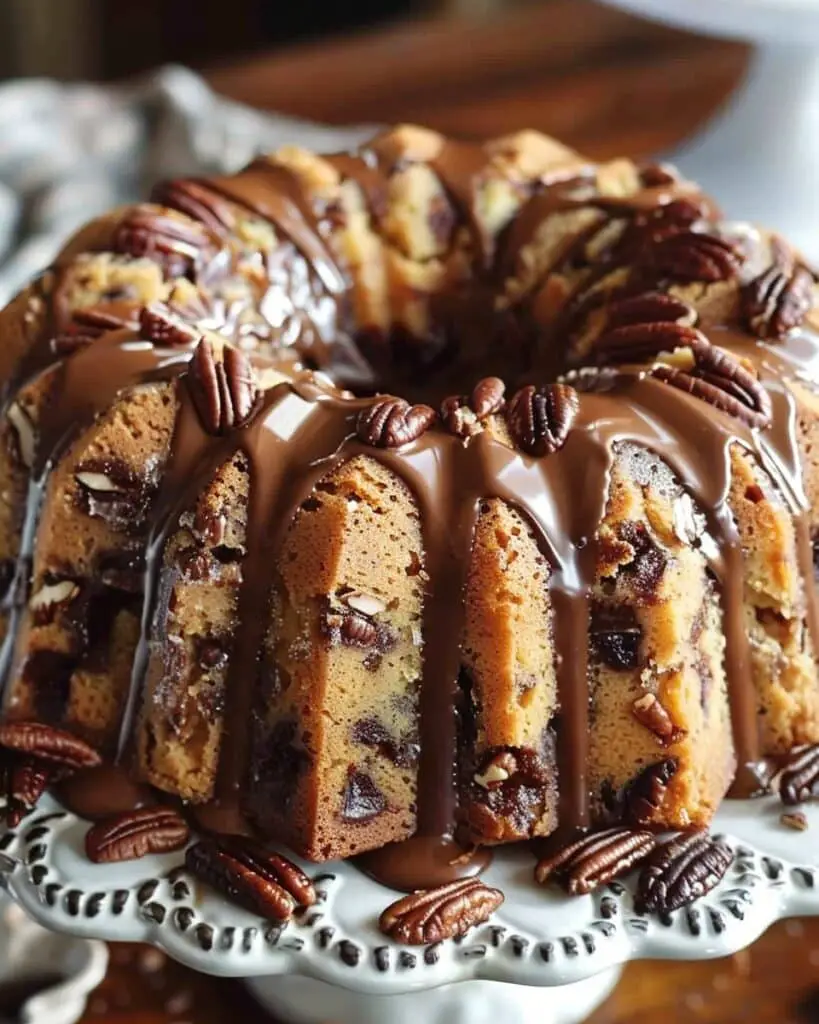 German Chocolate Pecan Pound Cake