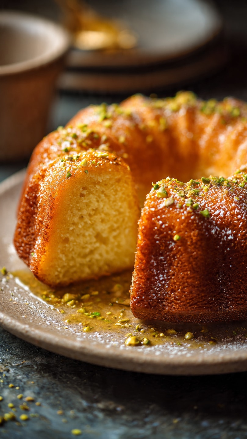 Irresistible Pistachio Olive Oil Cake