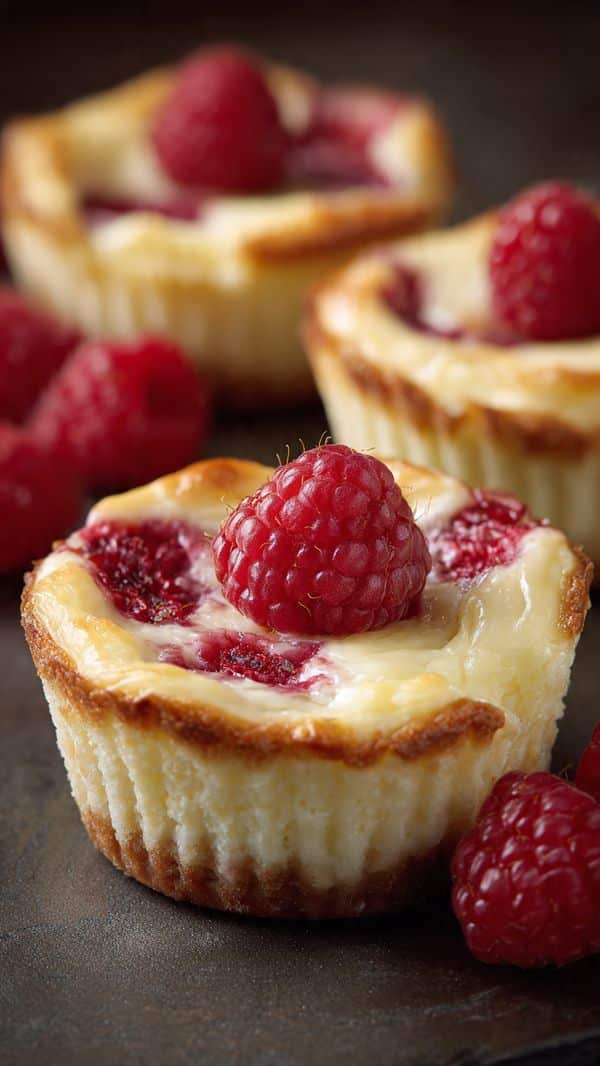 Lemon Raspberry Swirl Cheesecake Cups