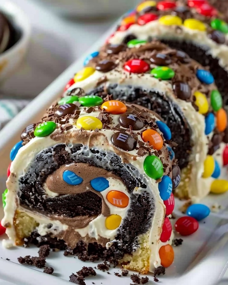 M&M’s Ferrero Oreo Roll Cake