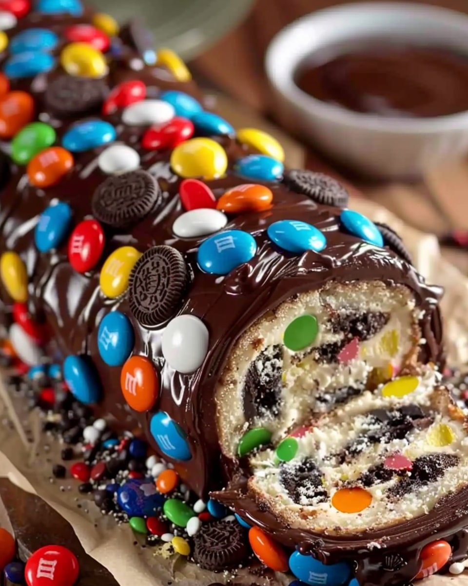M&M’s Ferrero Oreo Roll Cake