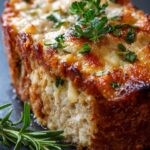 Garlic Parmesan Chicken Meatloaf