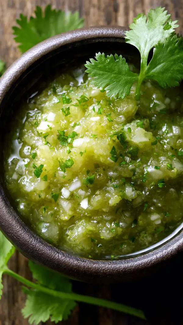Mexican Avocado Tomatillo Spicy Salsa