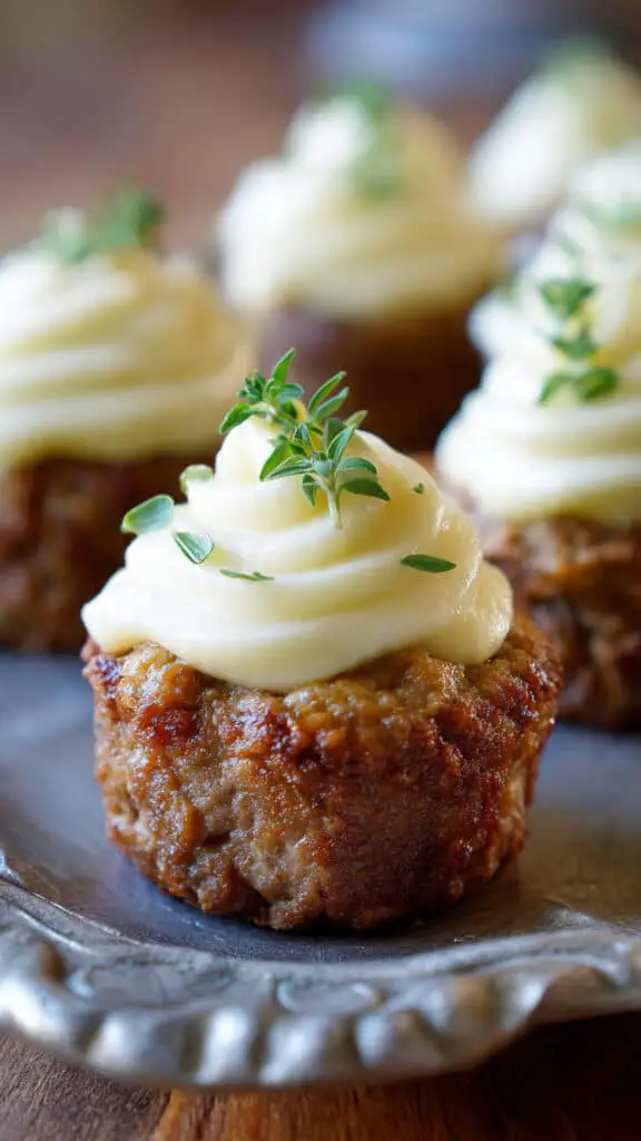 Mini Meatloaf Muffins With Mashed Potato Frosting