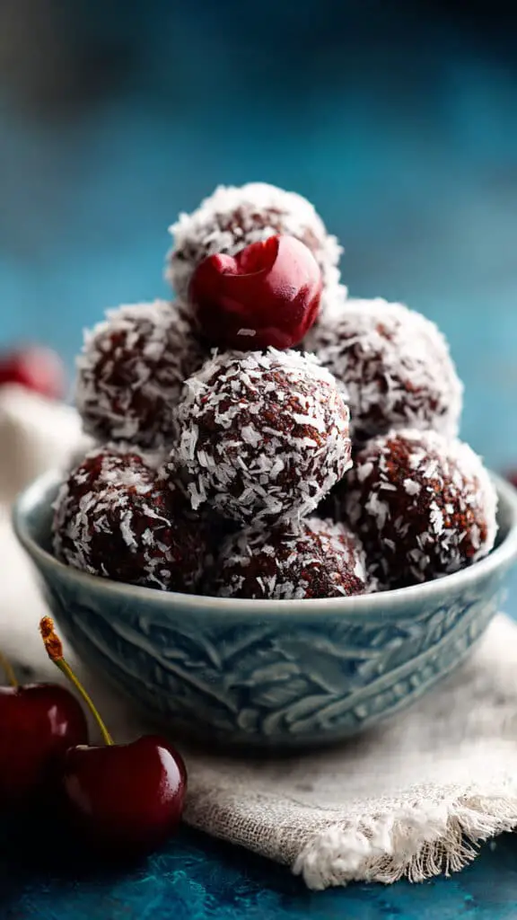 No-Bake Chocolate Cherry Balls