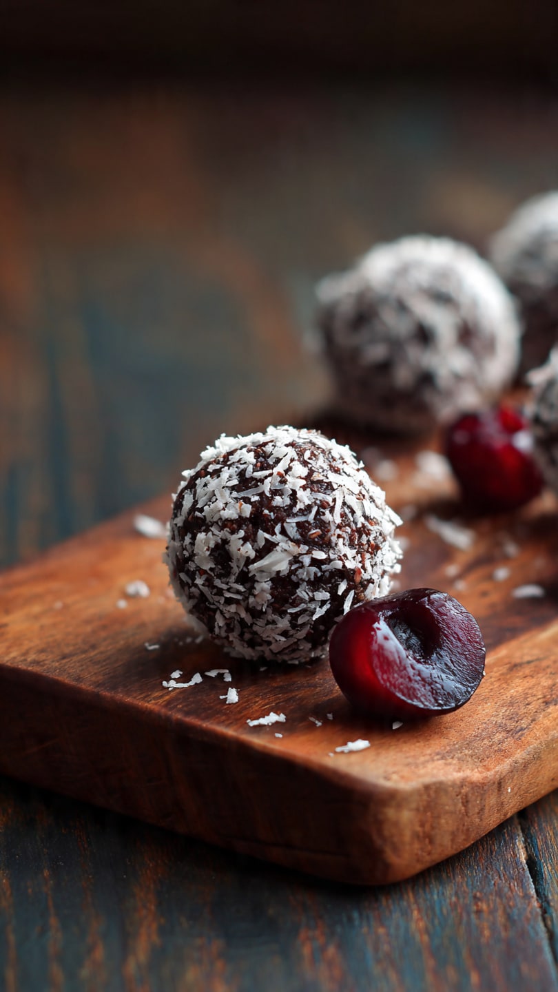 No-Bake Chocolate Cherry Balls