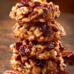 No-Bake Cranberry Pecan Praline Cookies