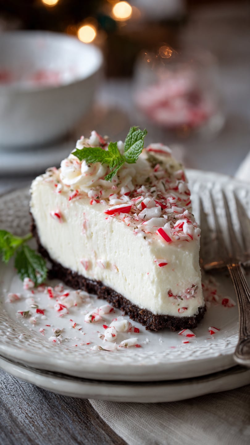 No-Bake Peppermint Cheesecake