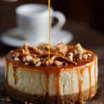 No Bake Salted Caramel Pretzel Cheesecake