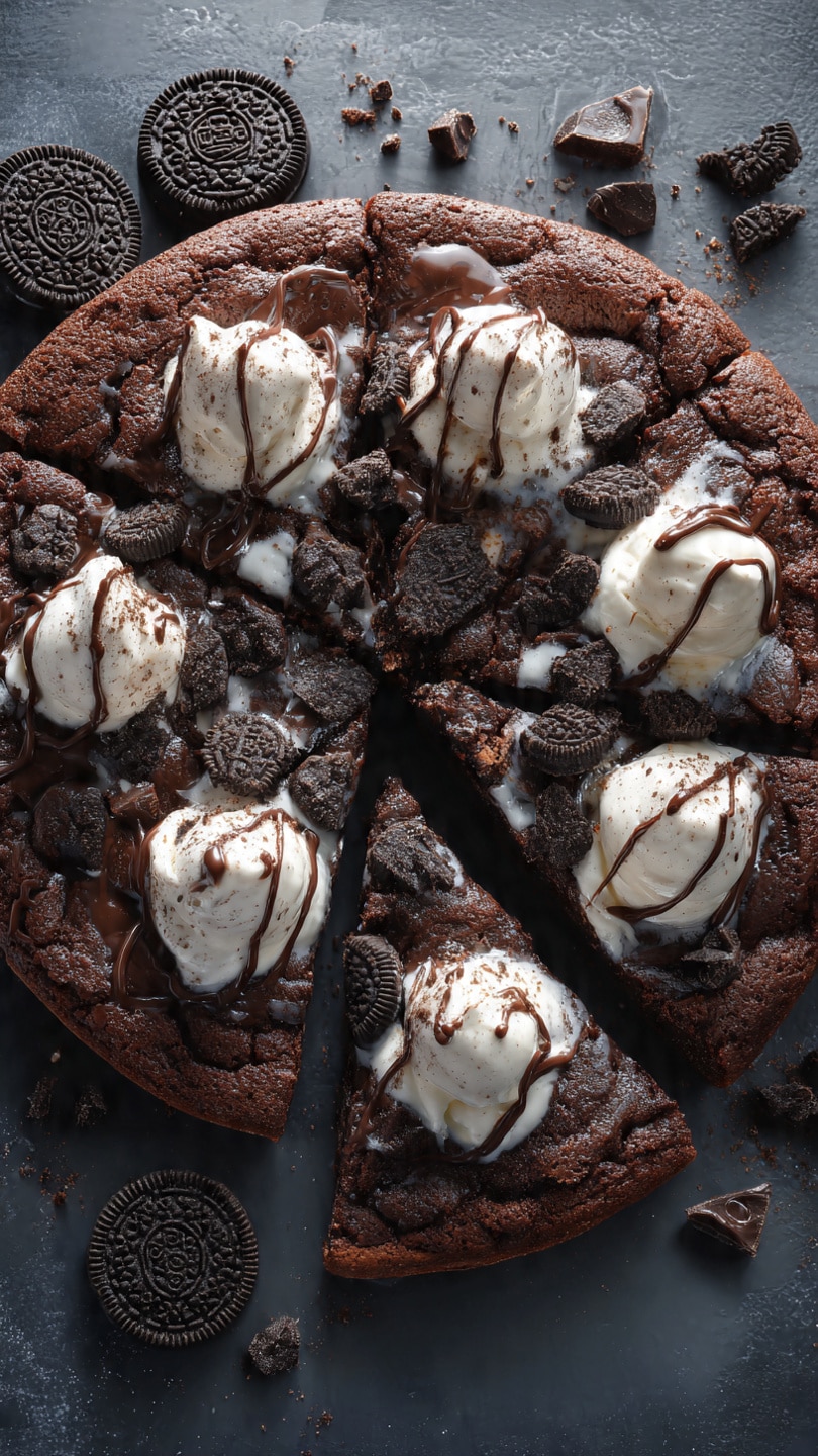 Oreo Fudge Brownie Pizza