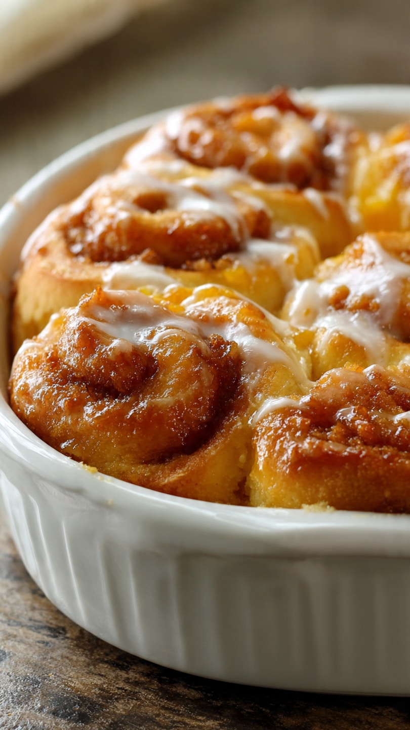 Peach Cheesecake Cobbler Rolls