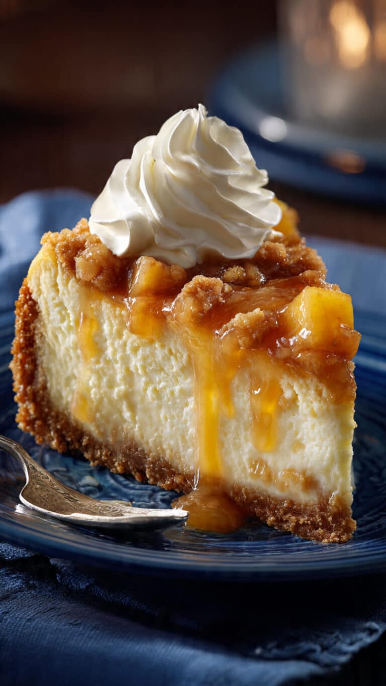 Peach Cobbler Cheesecake Bliss