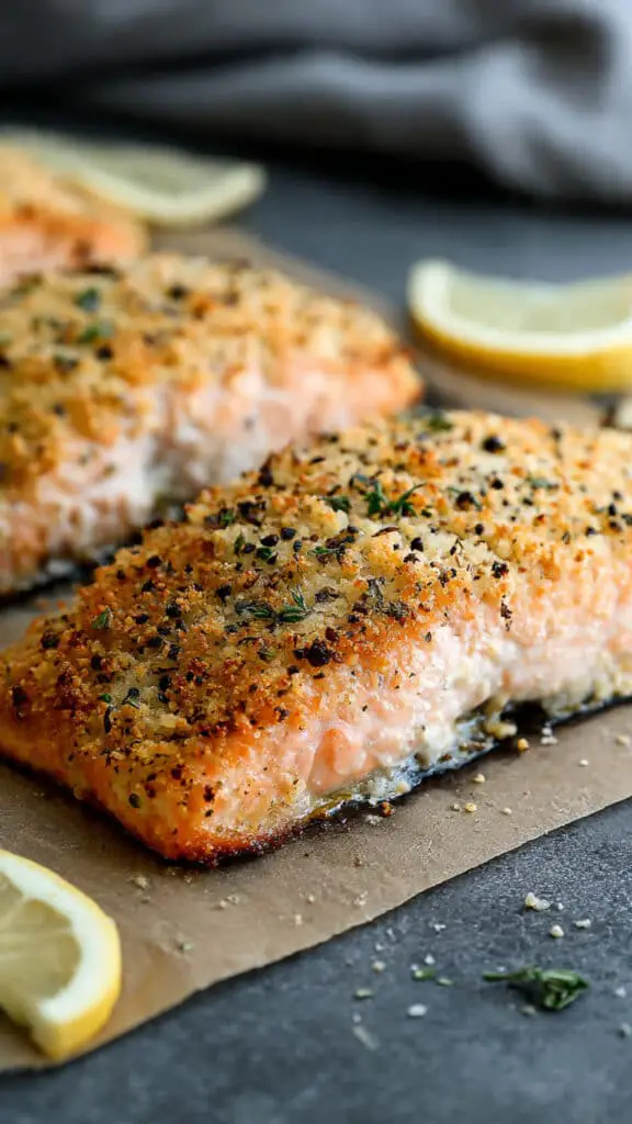 Simple Easy Dijon-Crusted Oven Salmon