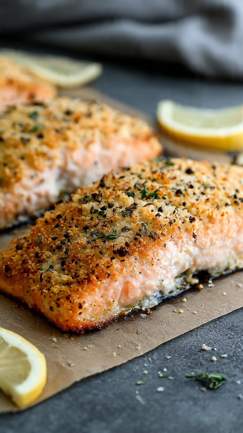 Simple Easy Dijon-Crusted Oven Salmon