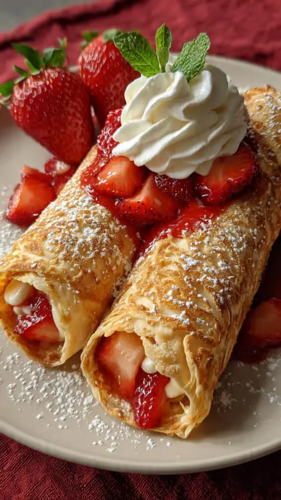 Strawberry Cheesecake Chimichangas