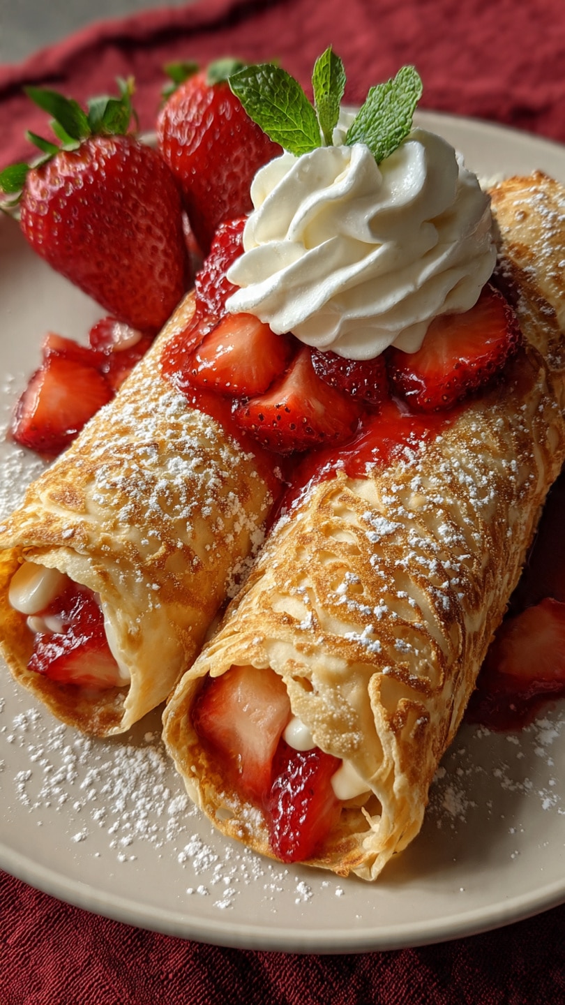 Strawberry Cheesecake Chimichangas