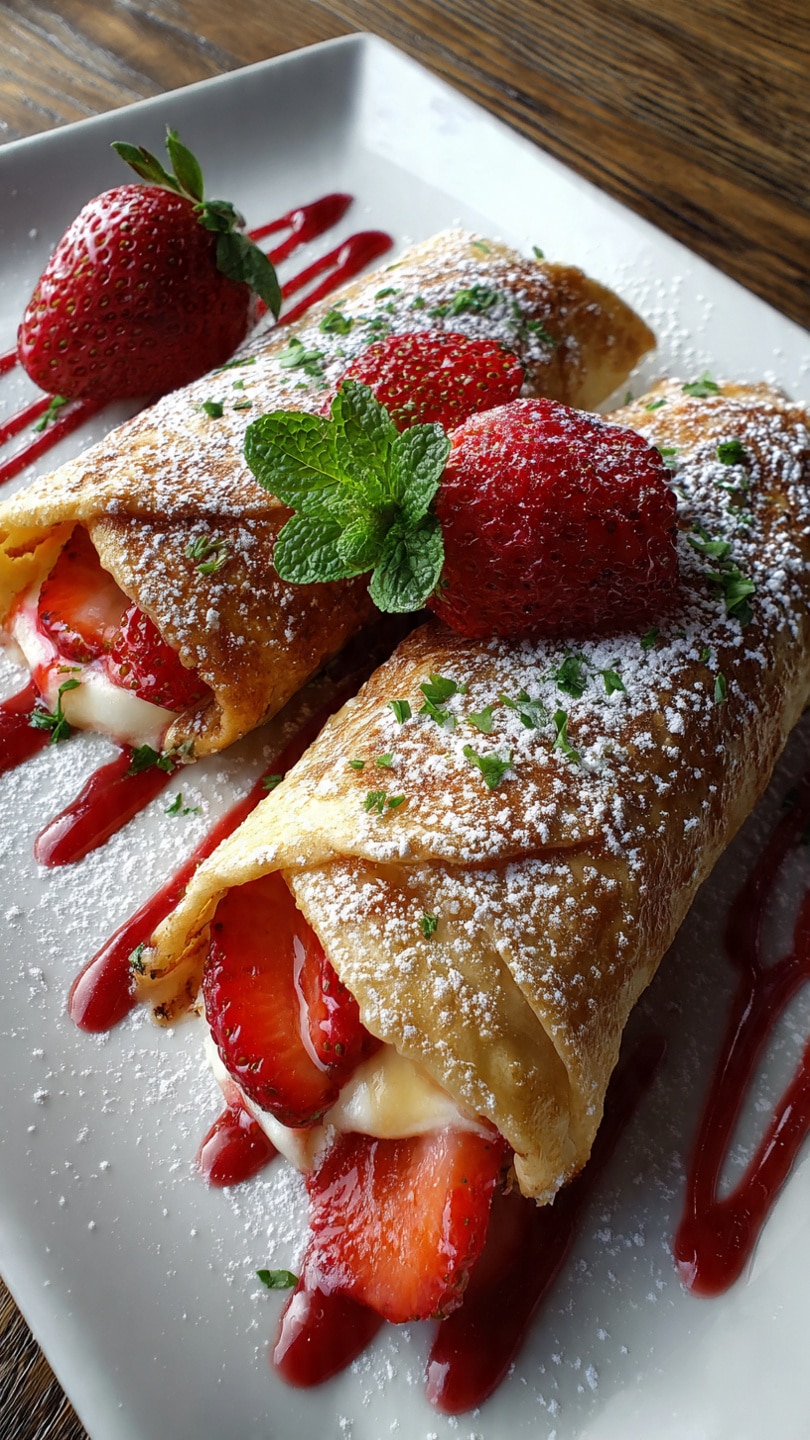Strawberry Cheesecake Chimichangas