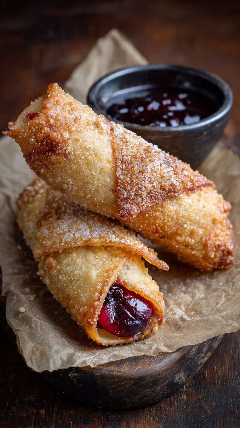 Strawberry Cheesecake Egg Rolls