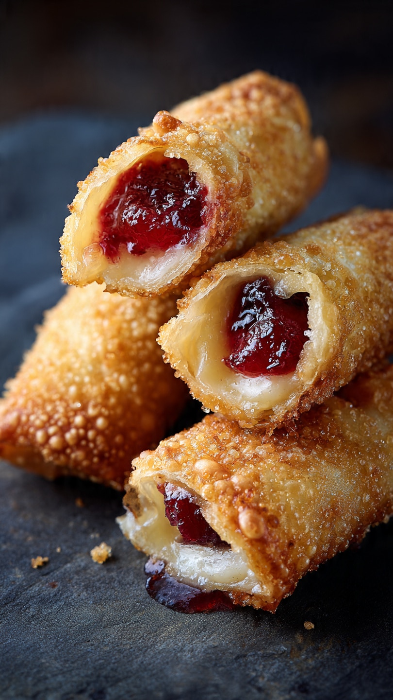 Strawberry Cheesecake Egg Rolls