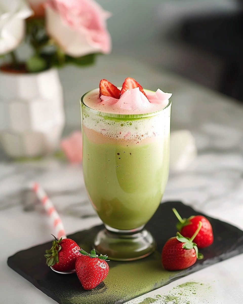 Strawberry Matcha Latte
