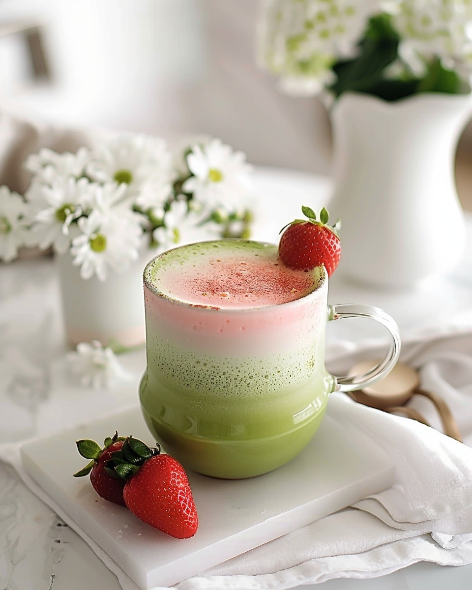 Strawberry Matcha Latte