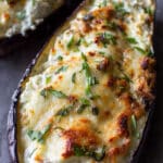 Stuffed Eggplant With Ricotta & Herbs
