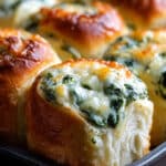 Stuffed Spinach Cheddar Holiday Rolls