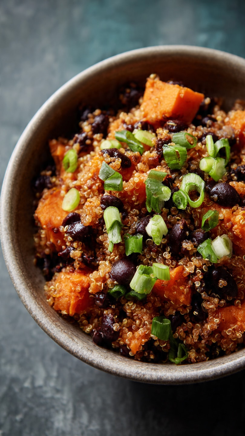 Sweet Potato And Black Bean Quinoa Bowls