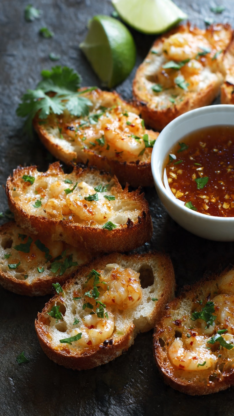 Vietnamese Shrimp Toast (Bánh Mì Nướng Tôm)