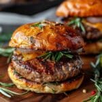 Air Fryer Burgers With Garlic And Rosemary