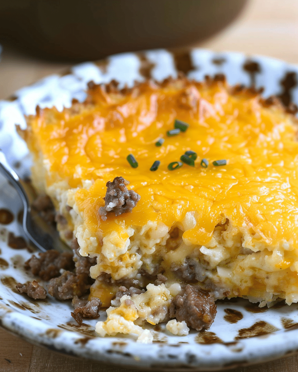Cheesy Sausage Breakfast Casserole — Easy Egg Bake Recipe