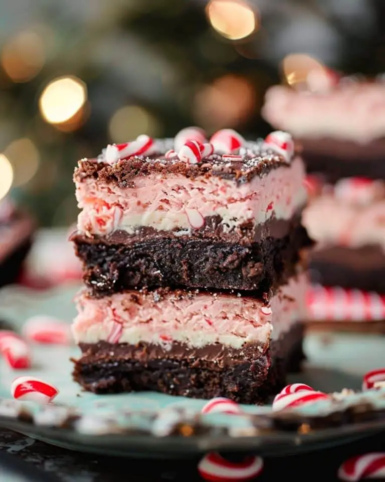 Layered Peppermint Brownies