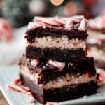 Layered Peppermint Brownies