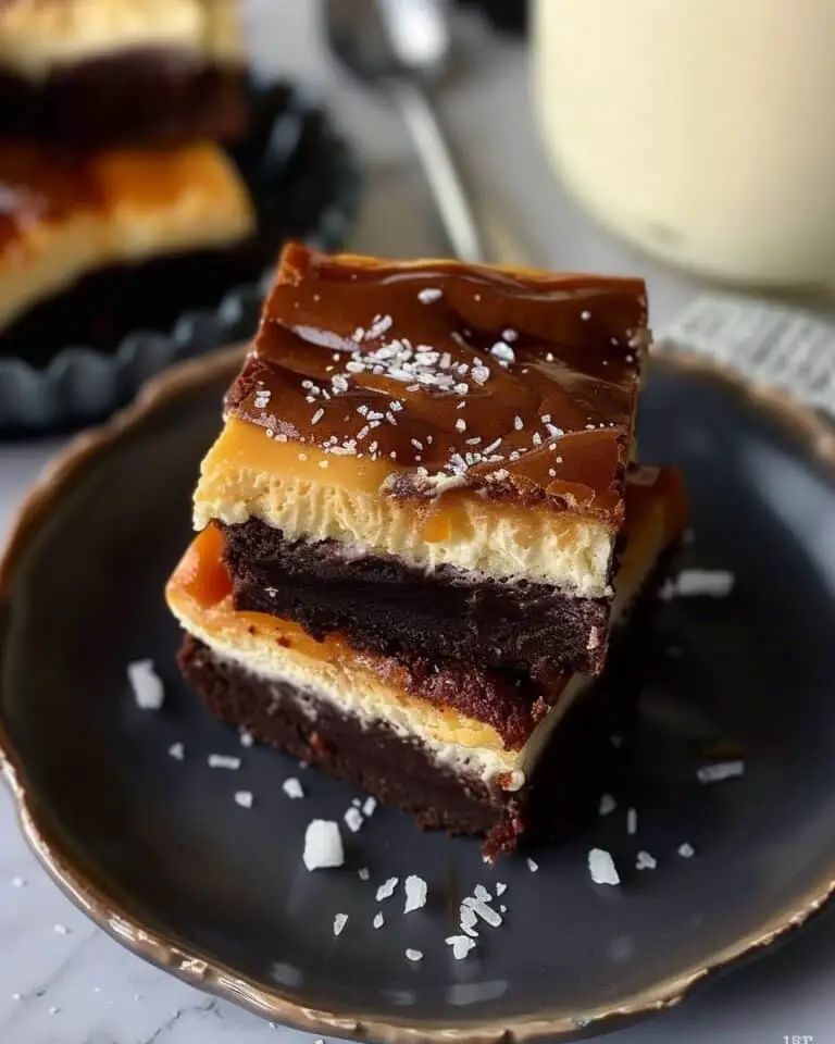 Salted Caramel Cheesecake Brownies