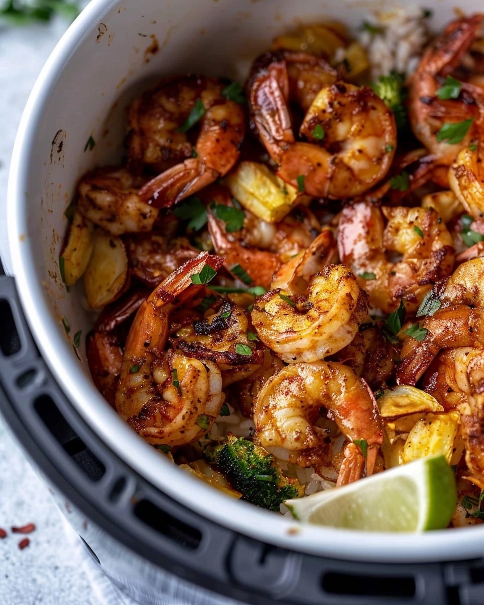 Air Fryer Cajun Shrimp Dinner