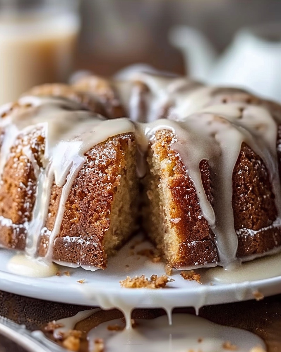 Amish Applesauce Cake With Vanilla Glaze