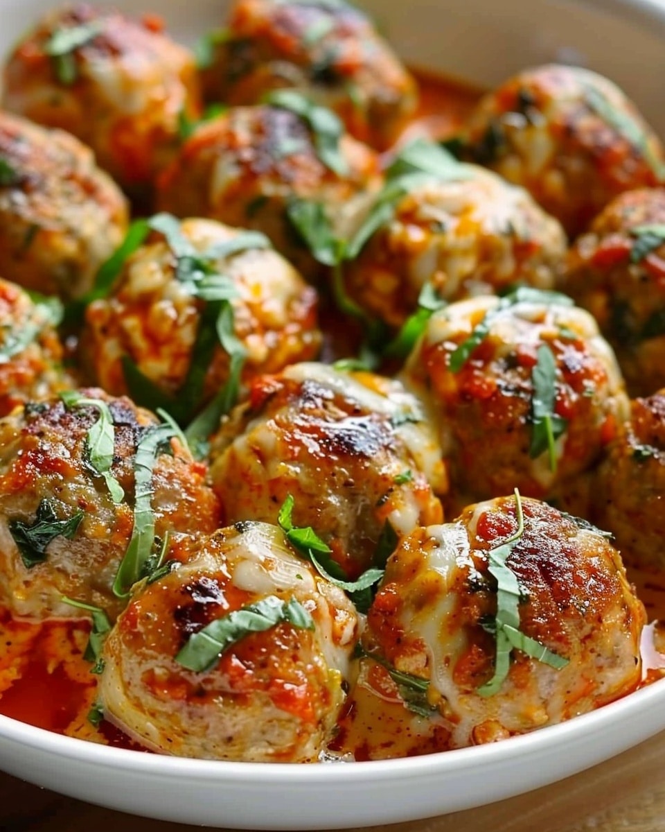Baked Chicken Ricotta Meatballs With Spinach Alfredo Sauce